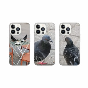 Custodia per telefono a forma di piccione, per iPhone 15Pro, 14, 13, 12, 11, Google Pixel 9, 8, 7A, 6A, Samsung Galaxy S24 Ultra, S23fe, A05 A55 A35