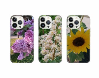 Flower Phone Case Floral Cover for iPhone 15Pro, 14, 13, 12, 11, Google Pixel 8, 7A, 6A, Samsung Galaxy S24Ultra, S23fe, S22, A54, A34