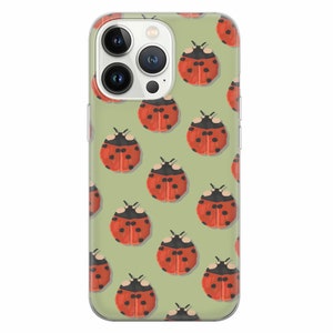 Ladybug Phone Case Insect Cover for iPhone 15Pro, 14, 13, 12, 11, Google Pixel 9, 8, 7A, 6A, Samsung Galaxy S24 Ultra, S23fe, A05 A55 A35