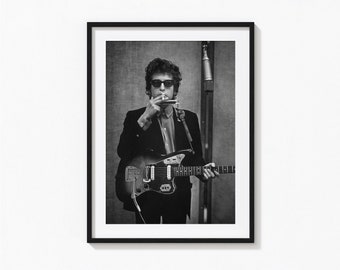 Bob Dylan Posters / Bob Dylan Black and White Wall Art, Album Cover Poster, Home Decor, Photography Prints, The Band Poster, BAM74