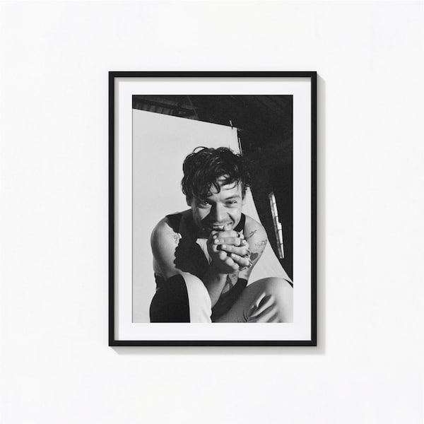 Harry Styles Posters / Harry Styles Black and White Wall Art, Album Cover Poster, TPWK Poster,  Home Decor, Photography Prints, Harry HS5