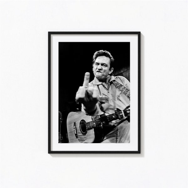 Johnny Cash Posters / Johnny Cash Schwarz-Weiß-Wandkunst, Album Cover Poster, Wohnkultur, Fotografie Drucke, BAM219