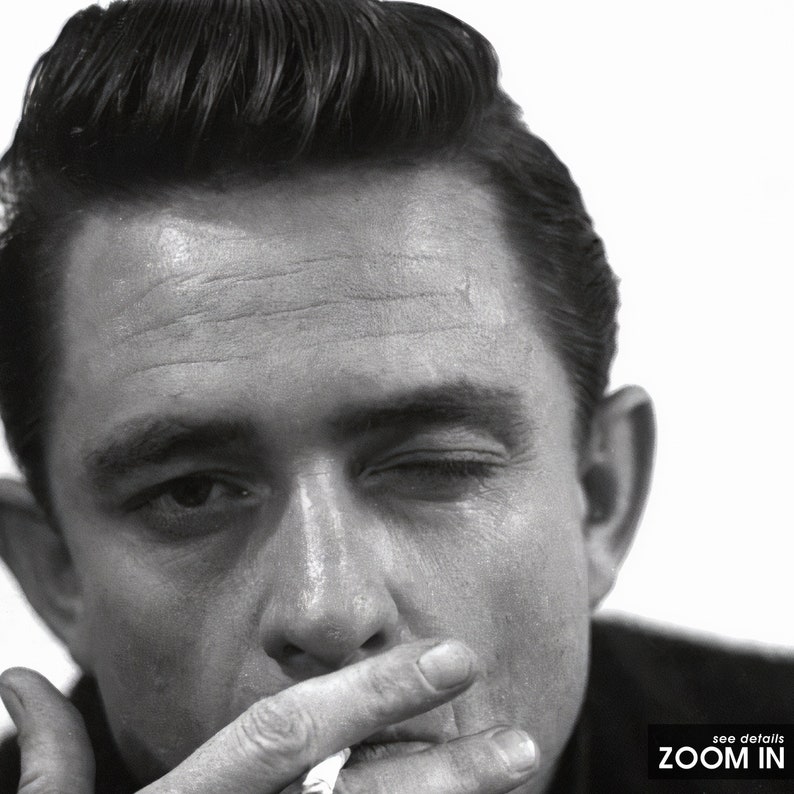 Johnny Cash Posters / Johnny Cash Black and White Wall Art, Album Cover ...