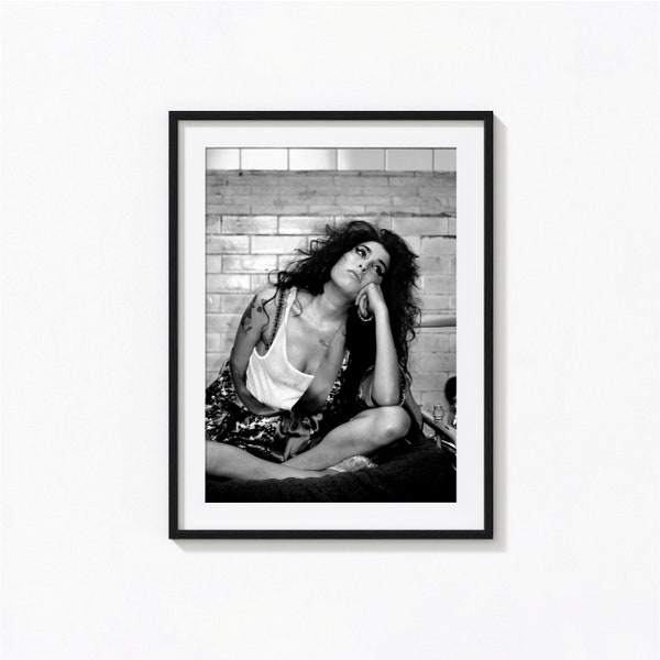 Amy Winehouse Posters / Amy Winehouse Black and White Wall Art, Album Cover Poster, Back to Black,  Home Decor, Photography Prints, BAM201