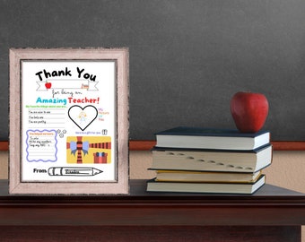 Regalo di apprezzamento per l'insegnante, regalo stampabile per la settimana di apprezzamento per l'insegnante, grazie insegnante, pagina da colorare per bambini della scuola, regalo di ringraziamento per l'insegnante