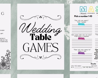 Giochi da tavolo per matrimoni, Word Scramble per matrimoni, Tris per matrimoni, Labirinto per matrimoni, Giochi per matrimoni, Nota per gli sposi, Attività per matrimoni
