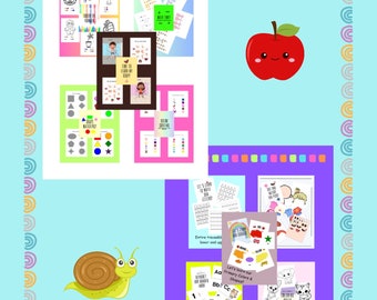 Pre-K and Kindergarten pintables, educational worksheets, alphabet, color pages, activities.