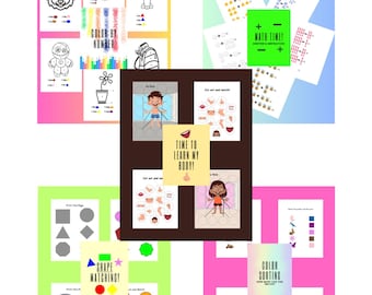 Pre-K and Kindergarten pintables, educational worksheets, math, color pages, activities.