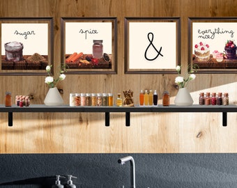 Set di decorazioni da parete per cucina o dispensa, Sugar Spice e tutto ciò che è bello
