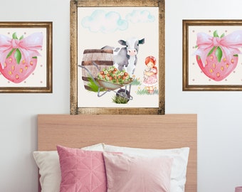 Arte murale "Fruit Farm Girls" (16x20 e 12x12)