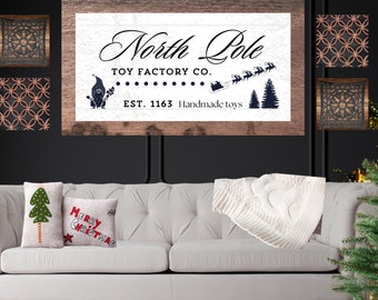 Stampa natalizia della North Pole Toy Factory Co.