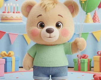 Video personalizzato con storie per bambini di Pip the Bear / Messaggio di compleanno o di incoraggiamento personalizzato per bambini / Regalo unico per bambini