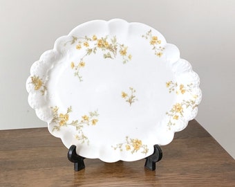 Haviland Limoges small oval platter with yellow flowers