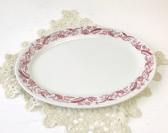 Mayer restaurant china platter, pink Marilyn pattern