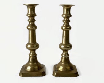 Brass candlesticks 9" tall