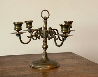 Short brass candelabra, 4 light