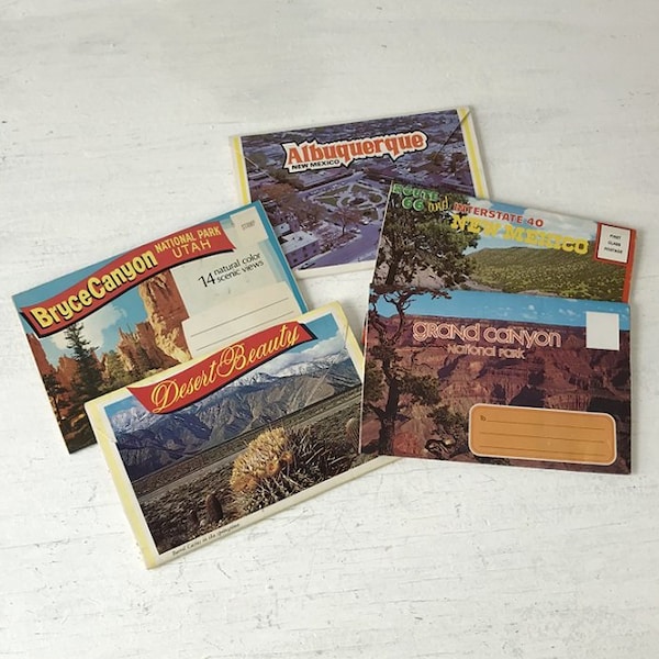 Retro travel photo album books, lot of 5, 1970's Southwest Grand Canyon