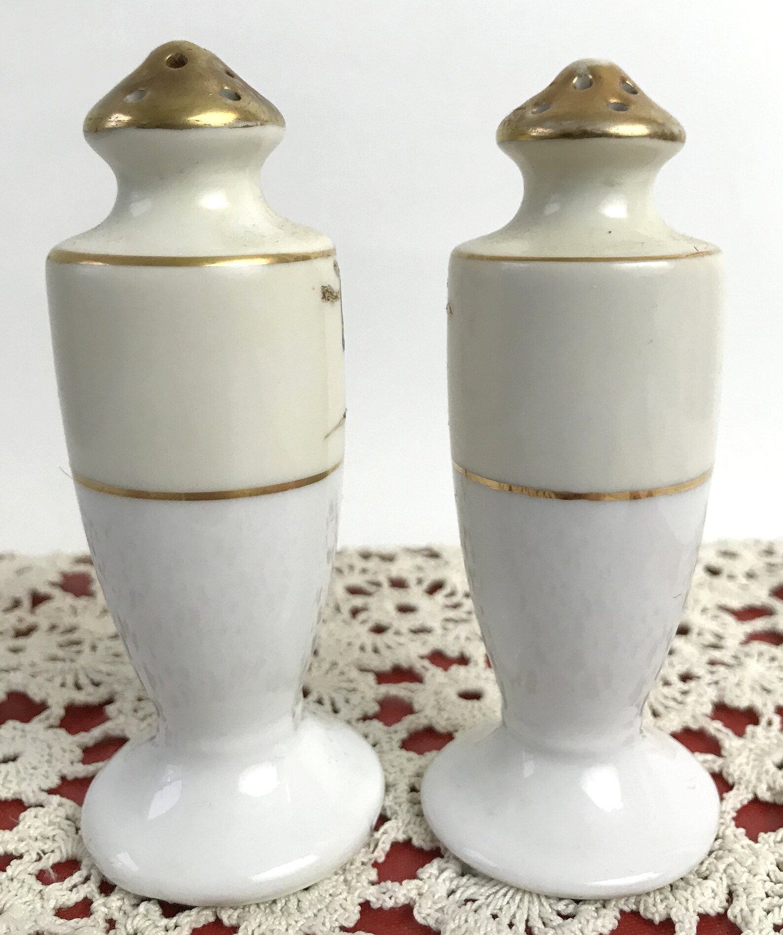 Vintage Noritake Salt & Pepper Shakers Gold Encrusted Moriage Etsy