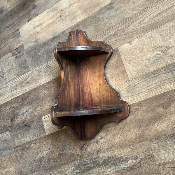 Rustic Corner Shelf Etsy
