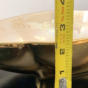 Warranted 22 K Gold iridescent leaf shaped relish tray, vintage catch all, candy bowl, nut dish image 5