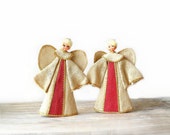 Vintage burlap angel Christmas decorations