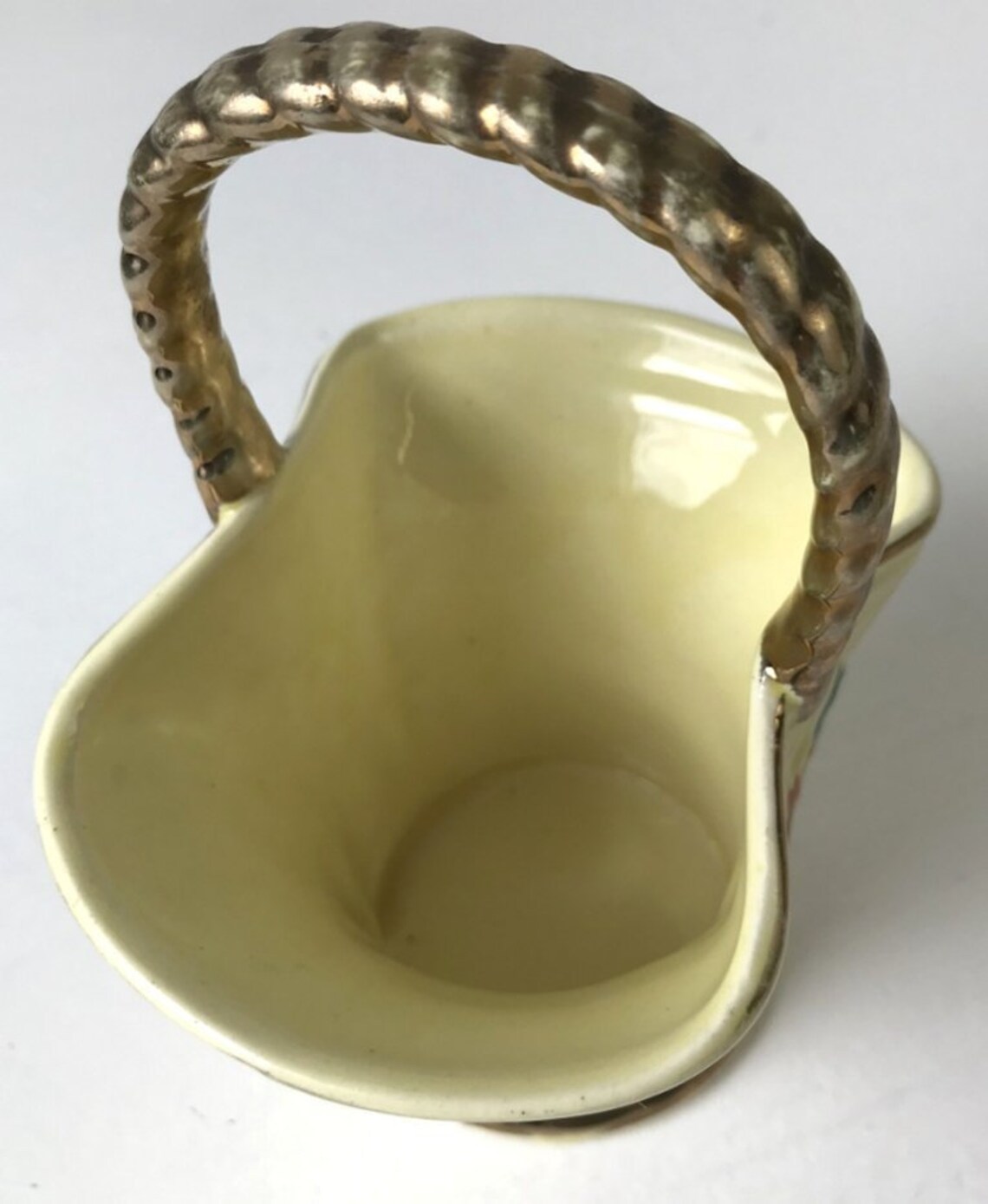 Vintage ceramic flower basket vase made in England Etsy