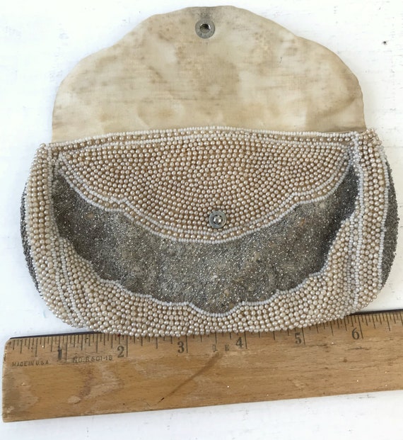 Mid century beaded clutch purse or small evening … - image 5