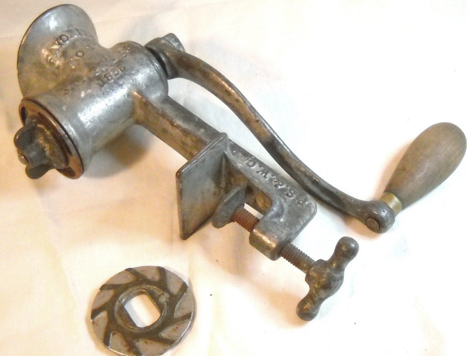 Antique Cast Iron Meat Grinder Patent Date 1896 No 17 P.S. and Etsy