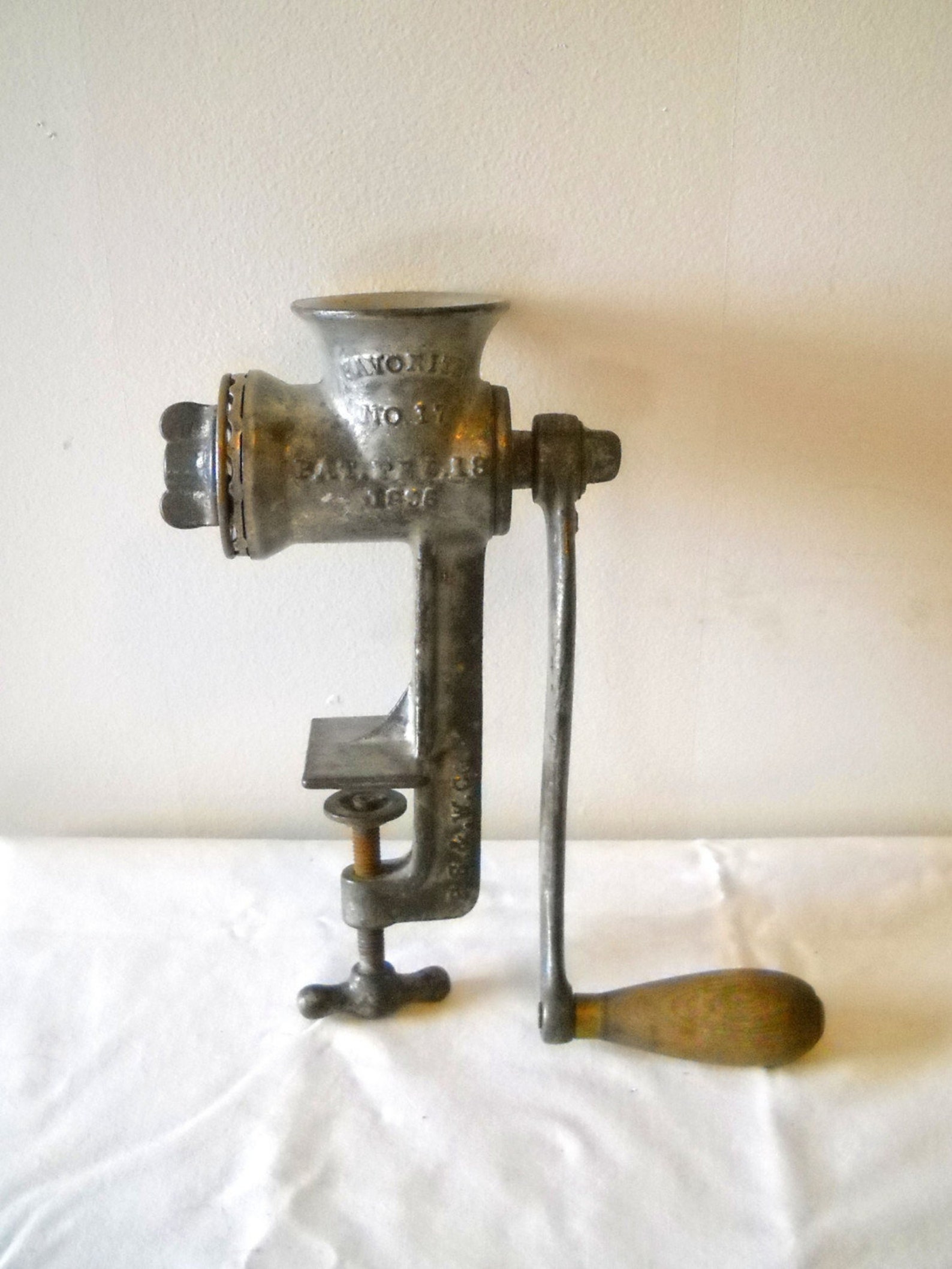 Antique Cast Iron Meat Grinder Patent Date 1896 No 17 P.S. and Etsy