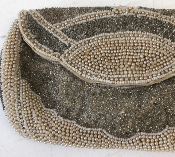 Mid century beaded clutch purse or small evening … - image 3