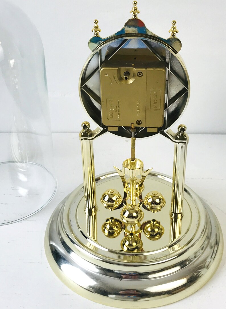 Waltham anniversary clock 1980's battery operated brass | Etsy