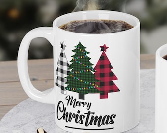 Christmas Tree Mug, Holiday Mug, Christmas Coffee Mug, Christmas Gift, Hot Chocolate Mug, Christmas Decor, Merry Christmas Mug
