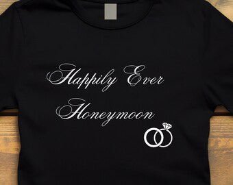 Honeymoon T-Shirt, Couples Honeymoon Shirt, Wedding Rings T-Shirt, Couples Wedding Shirt, Couples Wedding Gift, Couples T-Shirt