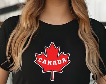 Canada Maple Leaf T-Shirt, Canada Shirt, Maple Leaf Tee, Canada Proud Shirt, Canada Patriotic Apparel, Canada Clothing, New Canadian Gift