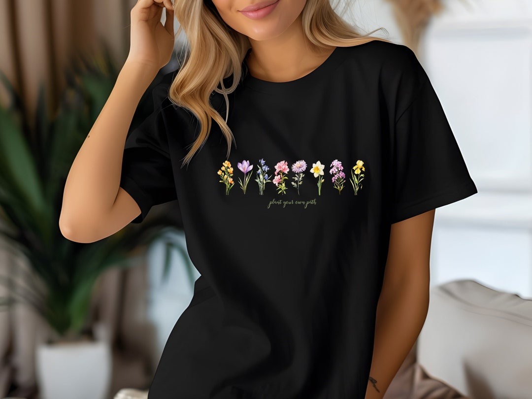 Spring Flowers T-shirt, Vintage Colorful Flowers Shirt, Retro Floral T ...