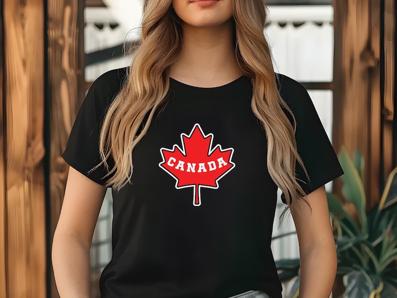 Canada Maple Leaf T-Shirt, Canada Shirt, Maple Leaf Tee, Canada Proud Shirt, Canada Patriotic Apparel, Canada Clothing, New Canadian Gift image 1