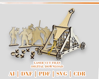 Catapult Laser Cuter Layout Catapult Ballista Laser Cut Toy Digital File - Etsy