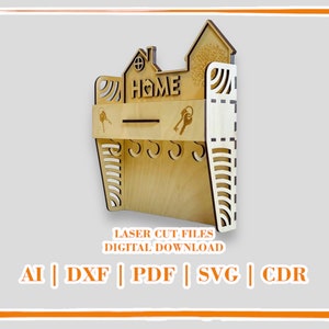 Porta-chaves Corte a Laser SVG | Porta-chaves Design SVG | Arquivos CNC