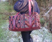 carpet bag antique oriental rug holdall travelling duffel