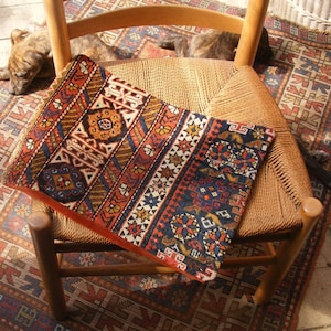 Antique Shirvan caucasian rug cushion