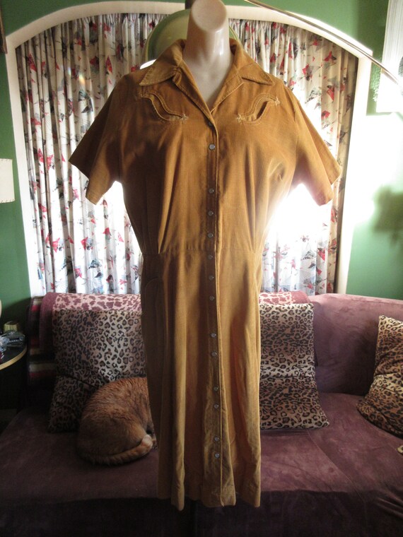 Plus Size Mustard Yellow Corduroy Front Snap Smile Po… Gem