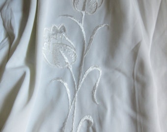 Small 1960s Vintage White Nylon Embroidered Slip Pants Bloomers Square Dance Tap Pants Burlesque Pin Up Swing Dance Up to a 30 Inch Waist