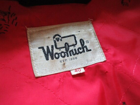 1960s Woolrich Classic Wool Hunting Coat Red Blac… - image 5