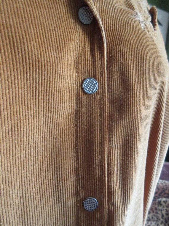 Plus Size Mustard Yellow Corduroy Front Snap Smile Po… Gem