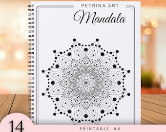 10 Adult Mandala Coloring Book | INSTANT DOWNLOAD | Printable Coloring Pages | Adult Mandala Coloring Pages | Stress Relief Coloring Pages