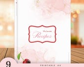 Printable recipe binder cover, Recipe box, Cake order form, Recipe journal, Remarkable templates, Recipe template, PDF