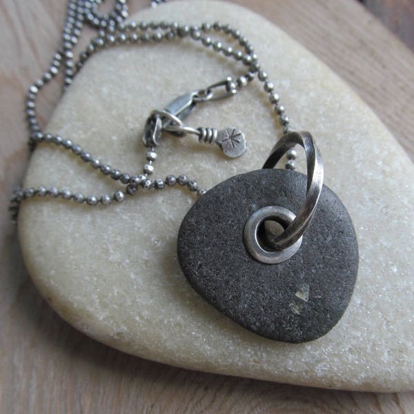 Beach Stone Necklace - Etsy