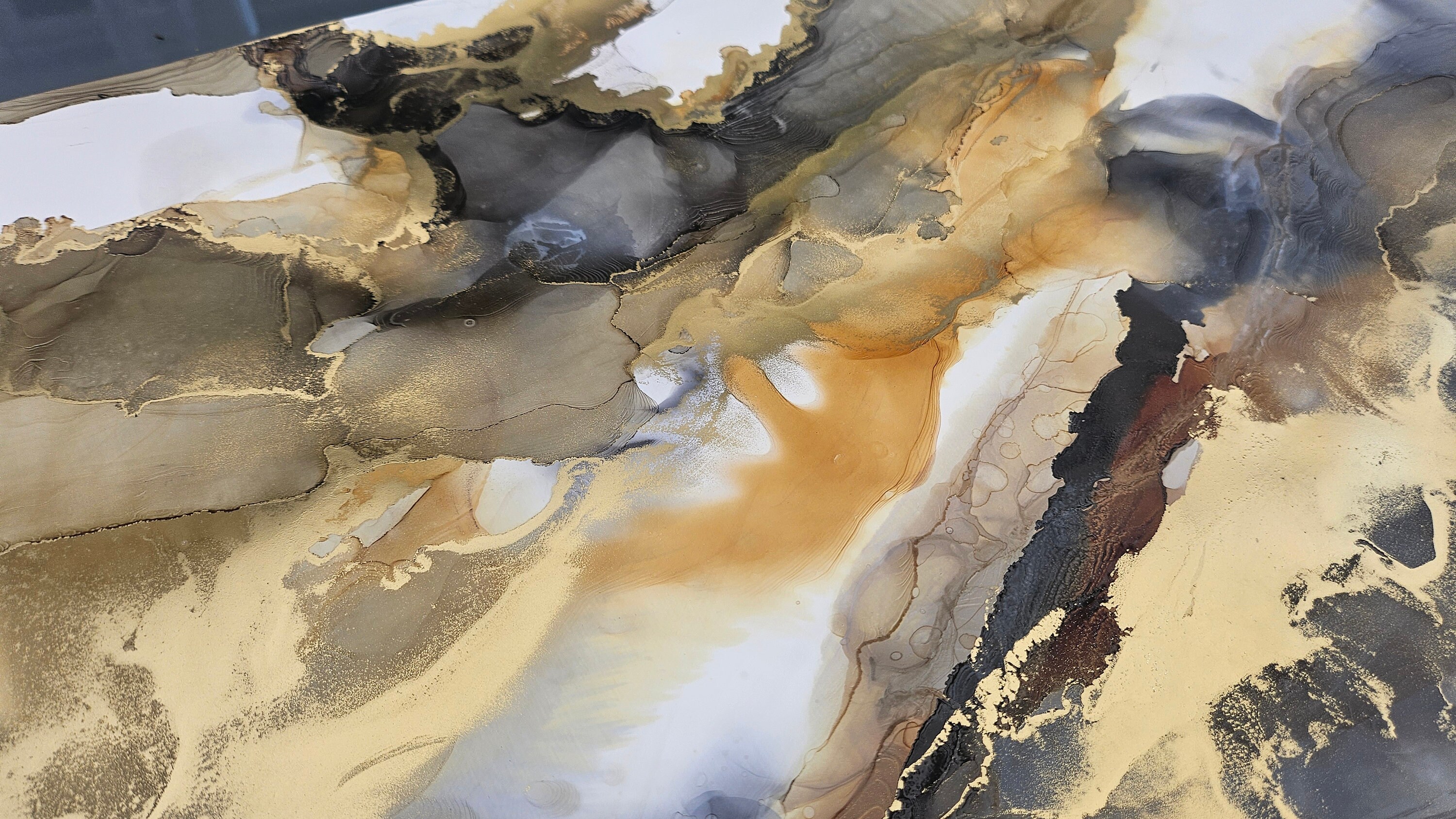 Artwork Alcohol Ink Wall Decoration Alcohol Ink Fluid Art Image Size A2 ...