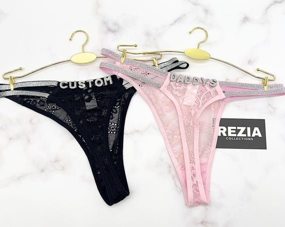 Custom Name Thong, Personalised Name Thong, Name Thong