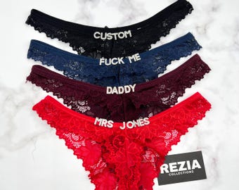 Custom Name G-Strings, Personalised Name Thong, Custom Name Thong